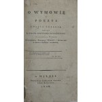 Golański Filip Neriusz, O wymowie i poezyi [1808]