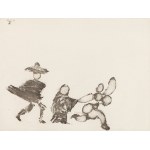 Pablo Picasso (1881 Málaga - 1973 Mougins), Jeune fille fuyant, avec la Celestine et un jeune homme aus der Serie Séries 347, 1968