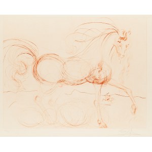 Salvador Dalí (1904 Figueres - 1989 Figueres), L'Etalon Blanc (Hommage au cheval), 1974