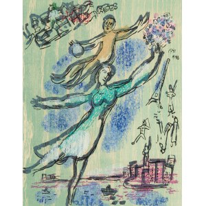 Marc Chagall (1887 Łoźno k. Witebska - 1985 Saint-Paul-de-Vence), Répit z cyklu Poèmes, 1968