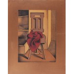 Henryk Berlewi (1894 Warschau - 1967 Paris), Stuhl mit rotem Faltenwurf, 1950