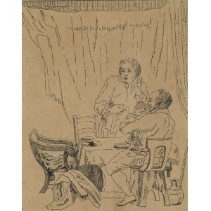 Autor nierozpoznany (XIX/XX w.), W oczekiwaniu na gościa, według Johanna Heinricha Wilhelma Tischbeina