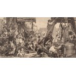 Jan Matejko (1838 Kraków - 1893 Kraków), Wyciąganie nowo odlanego dzwonu Zygmunta w obecności króla i dworu w roku 1520, 1876