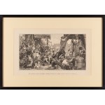 Jan Matejko (1838 Kraków - 1893 Kraków), Wyciąganie nowo odlanego dzwonu Zygmunta w obecności króla i dworu w roku 1520, 1876