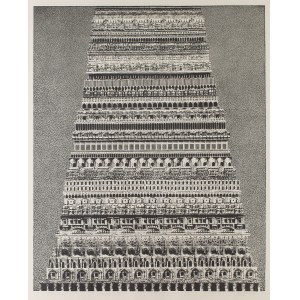 Roman Opałka (1931 Abbeville, Francie - 2011 Řím), Babylonská věž, 1968