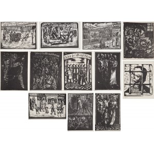 Jonasz Stern (1904 Kalusz near Stanislawow - 1988 Zakopane), Lviv Ghetto. - set of 14 works, 1993