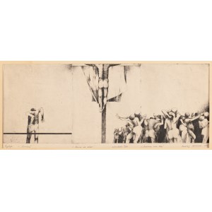 Andrzej Nowacki (1938 Wilno - 1996 ), Bariera, Miejsce na górze, Dancing non stop - tryptyk, 1969