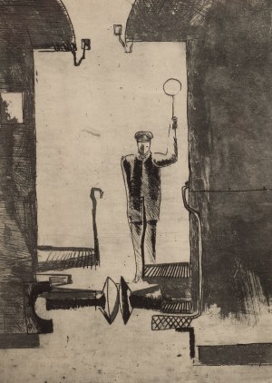 Andrzej Pietsch (1932 Kraków - 2010 Kraków), Pociąg, lata 60. XX w.