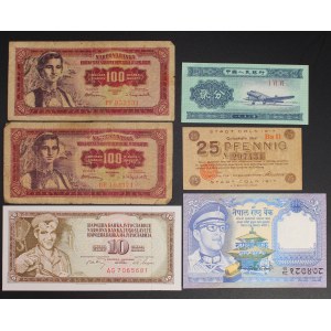World. 6 Mixed Banknotes