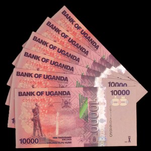 Uganda. 6 Pcs of 10000 Shillings 2021