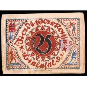 Germany. Bielefeld 25 Marks 1921 Silk Banknote
