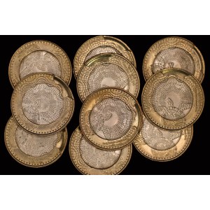 Colombia. 10 Pcs of 1000 Pesos 2022 Mint Error Filled Die at 3 O'Clock