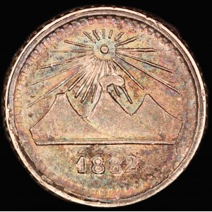 Guatemala. 1/4 Real 1882 Silver