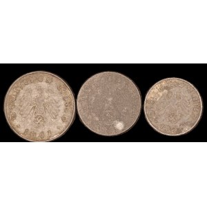 Germany. Third Reich Set 1 5 10 Reichspfennig 1940-1945