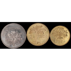 Guinea Bissau. Set 1, 2 1/2 & 5 Pesos 1977 FAO