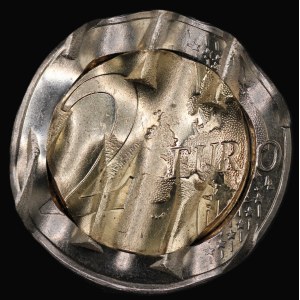 Luxembourg. 2 Euros 2015 Mint Error Waffle Cancelled