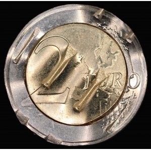 Netherlands. 2 Euros 2013 Mint Error Waffle Cancelled