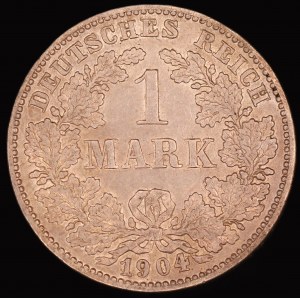 Germany. Empire 1 Mark 1904 G Karlsruhe Silver