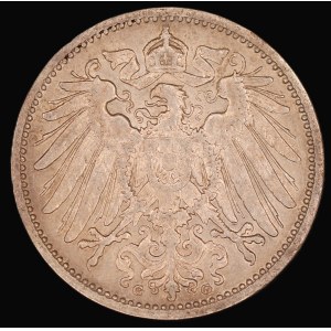 Germany. Empire 1 Mark 1904 G Karlsruhe Silver