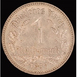 Germany. Third Reich 1 Reichsmark 1937 D Munich