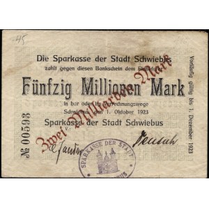 Poland. Świebodzin 2 Billion Marks 1923 Over 50 Million Marks