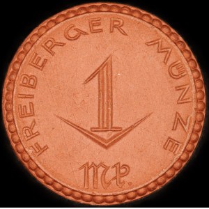 Germany. Freiberg 1 Mark 1921 Porcelain