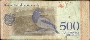 Venezuela. 500 Bolivares January 2018 Error Double Serial Number