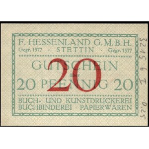Poland. Szczecin 20 Fenigow 1918