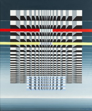 Stefan Krygier (1923 Łódź - 1997 Łódź), Abstrakcja geometryczna, 1968