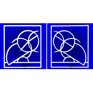 Zbigniew Gostomski (1932 - 2017), Hibou I et Hibou II - ensemble de caissons lumineux, 2001