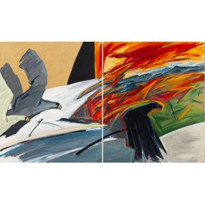 Jan Tyniec (b. 1960, Warsaw), Horsemen of the apocalypse - diptych, 1985