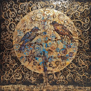 Mariola Świgulska (ur. 1961), Klimtowska symfonia letniej nocy, 2024
