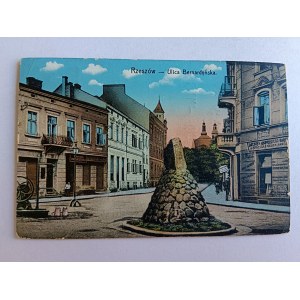 POCZTÓWKA RZESZÓW ULICA BERNARDYŃSKA, PRZEDWOJENNA, ZNACZEK, STEMPEL