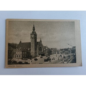 POCZTÓWKA GDAŃSK DWORZEC 1948 R