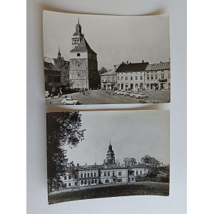 ZESTAW 2 POCZTÓWEK PRL ŻYWIEC, TECHNIKUM PRZEMYSŁU LEŚNEGO, RYNEK