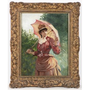 French impressionist painter Woman with umbrella