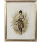 Series of 4 paintings , 19th century French painter