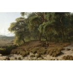 Paul Joseph Constantin Gabriël (1828 - 1903), Paul Joseph Constantin Gabriël (1828 - 1903), Wooded Landscape with Watercourse and Staffage Figures