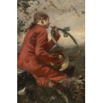 Painter of the 19th. Hunters at rest