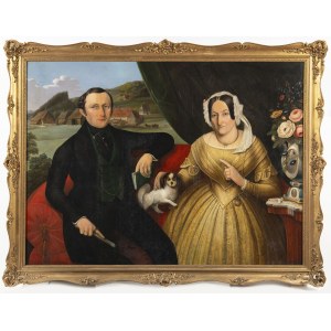 Large Biedermeier painting