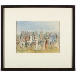 Franz Alt (1821-1905), Franz Alt (1821-1905) The Longchamp Racecourse (Hippodrome de Longchamp) at the Bois de Boulogne, Paris 1876