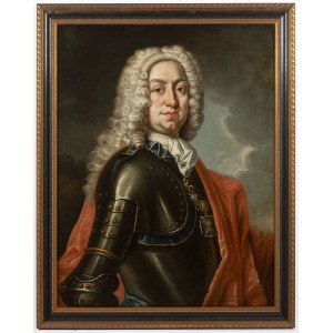 Jacopo Amigoni, Workshop Circle, PORTRAIT OF A NOBLEMAN IN ARMOUR WITH A CHAIN OF ORDERS