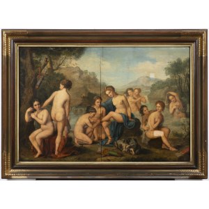 Francouzsko-vlámský malíř 18. století DIANA A JEJÍ NYMPHS