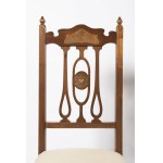 Four Art Nouveau chairs