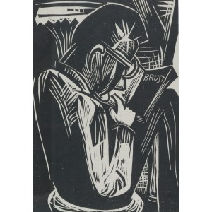 Karl SCHMIDT-ROTTLUFF (1884-1976), Zaczytany Lesender Mann, 1921