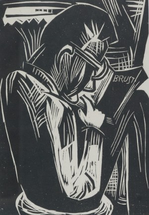 Karl SCHMIDT-ROTTLUFF (1884-1976), Zaczytany Lesender Mann, 1921