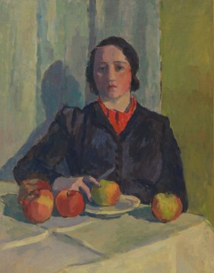 Leonard PĘKALSKI (1896-1944), Portret Pani Wandy P. z owocami