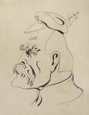 Gustaw ROGALSKI jr (1887-1939), Karykatura marszałka Józefa Piłsudskiego, 1927