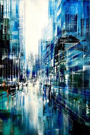 Bianca Prettau, Canary Wharf in blue/2024