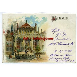 Gdańsk - Danzig - Litografia 1898 rok